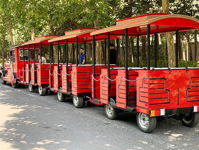 29 Seats Colorful Trackless Train Ride For Sale