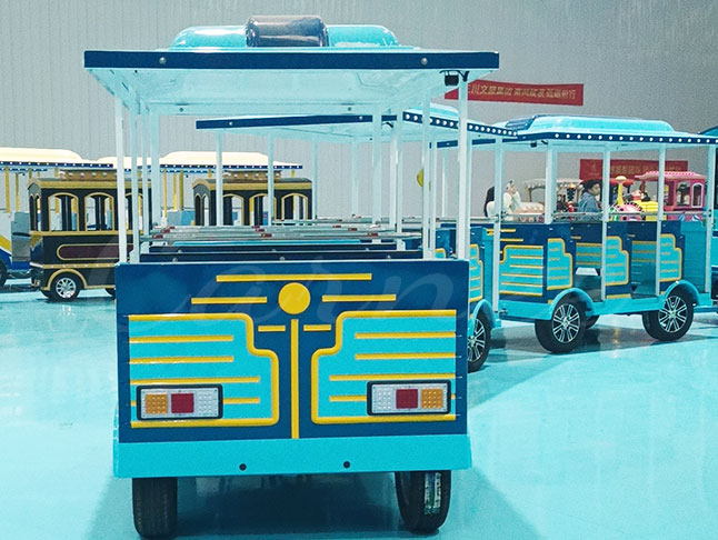 27P Sky Blue Amusement Park Train For Sale