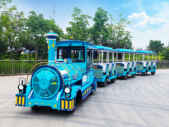 27P Sky Blue Amusement Park Train For Sale