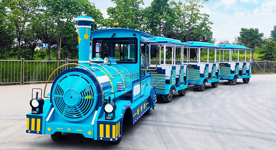 27P Sky Blue Amusement Park Train For Sale