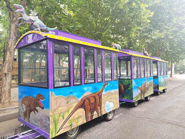 Purple Dinosaur Trackless Train Ride