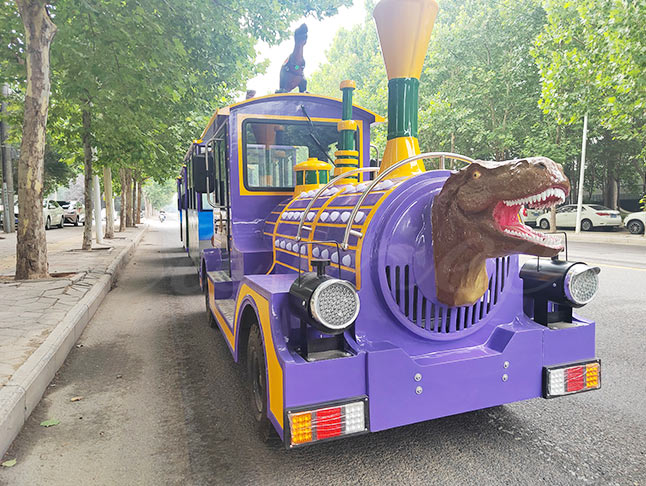 Purple Dinosaur Trackless Train Ride