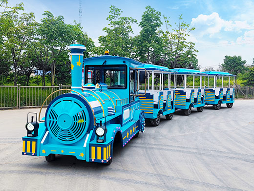 Sky Blue Amusement Park Train For Sale