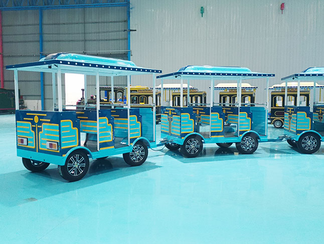 27P Sky Blue Amusement Park Train For Sale