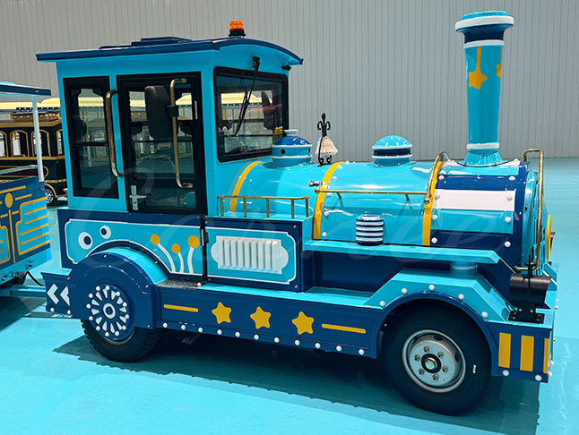 27P Sky Blue Amusement Park Train For Sale